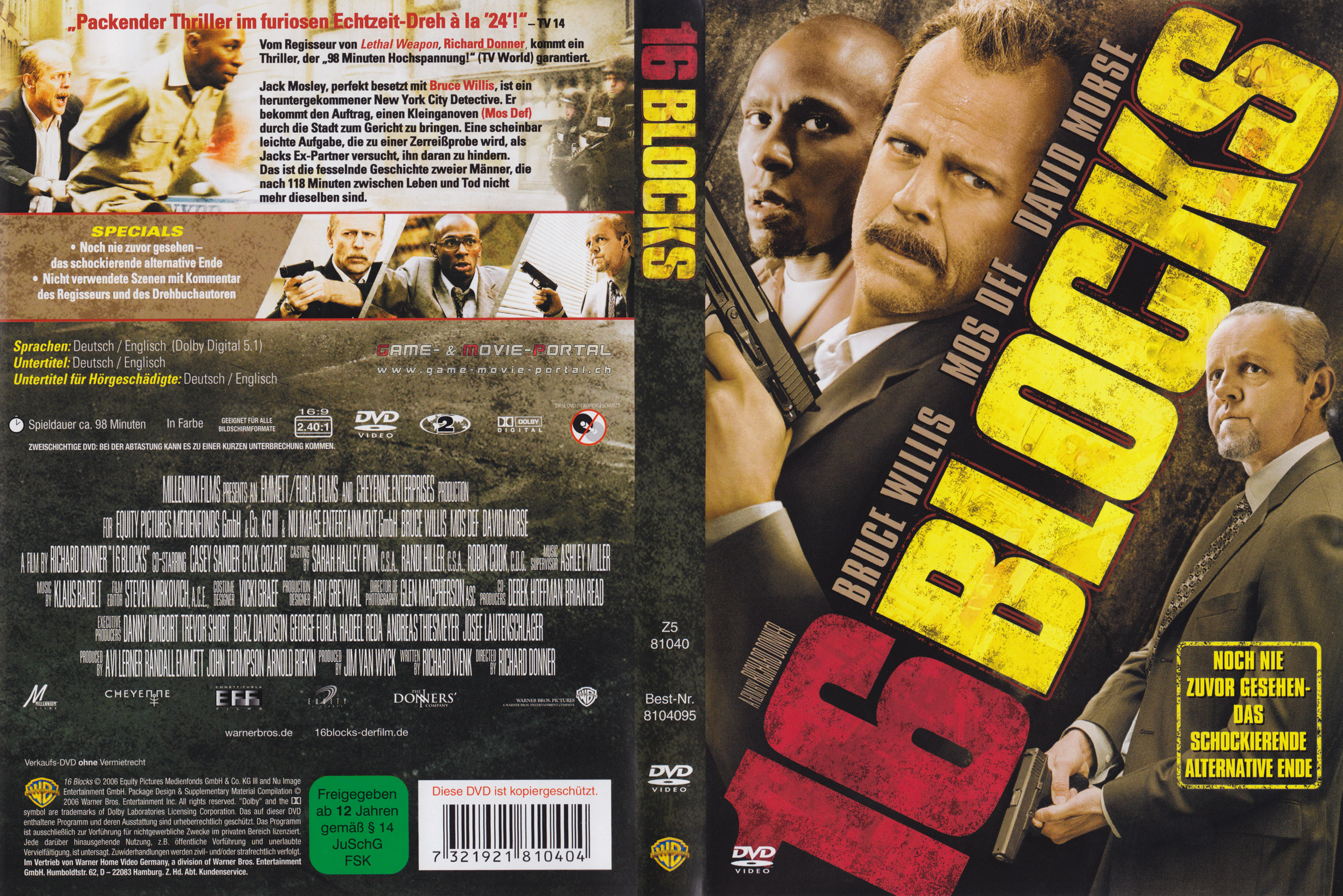 16 Blocks DVD-Cover