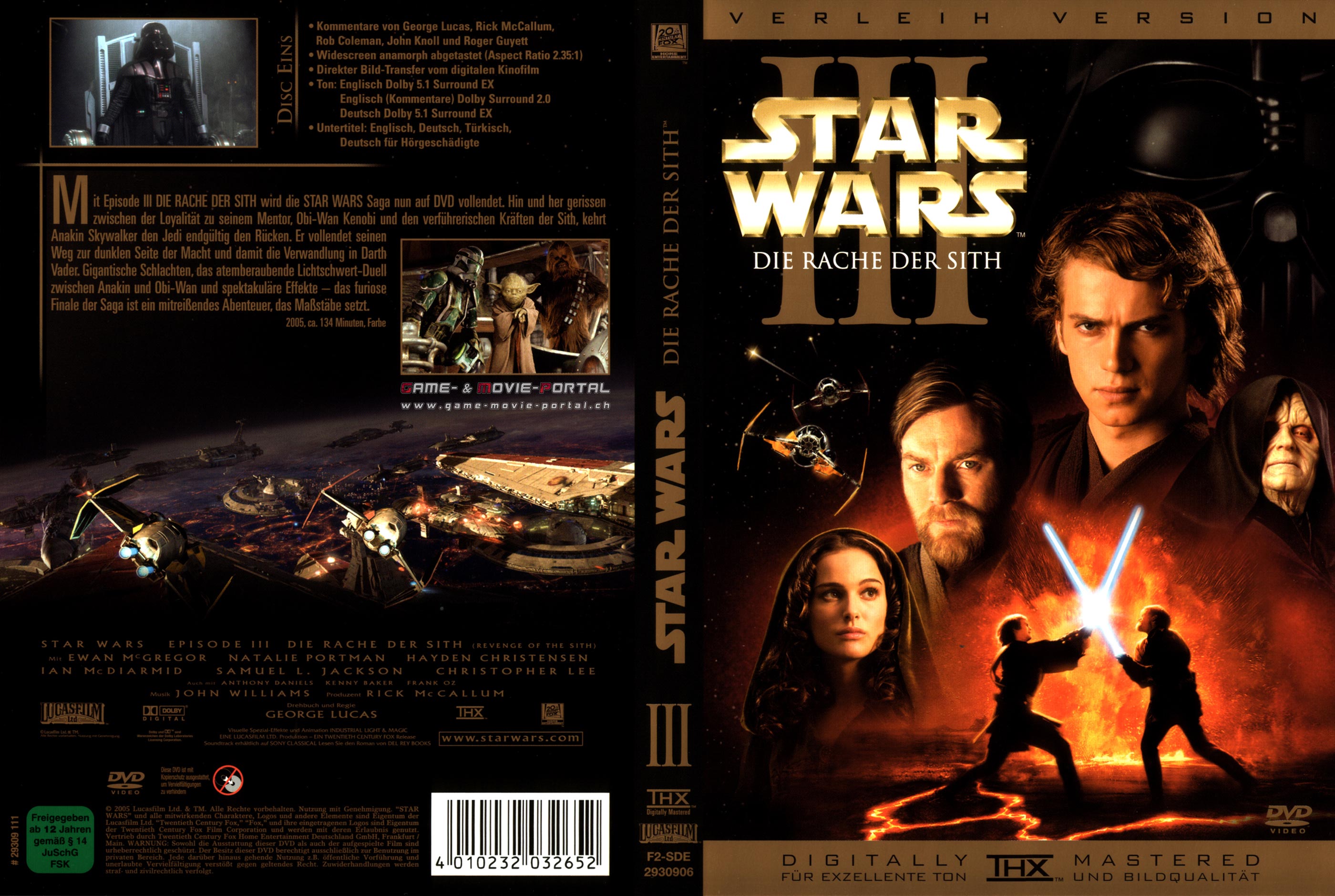 Star Wars: Episode 3 - Die Rache der Sith DVD-Cover